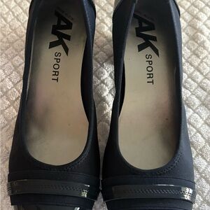 Anne Klein Navy Blue  Heels with Glossy Accents